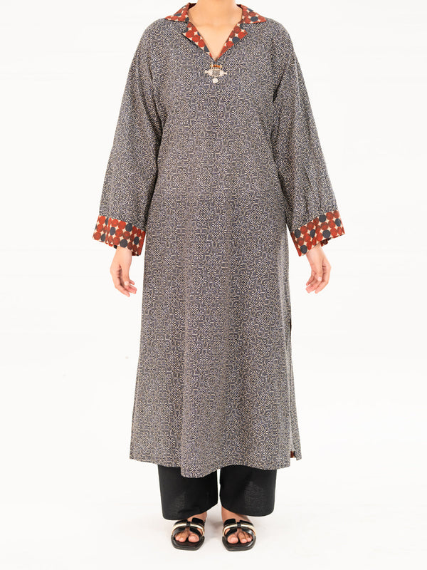 Brown Cambric Kurti - AWP-LK-913