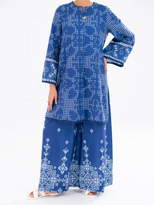 Blue Cambric 2Pc Stitched - AWP-2PS-LKS-898