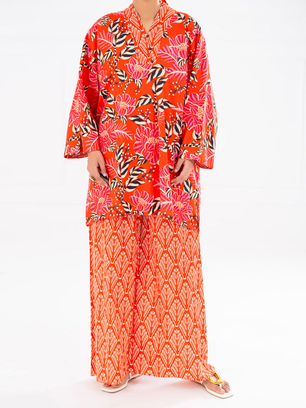 Red Cambric 2Pc Stitched - AWP-2PS-LKS-899