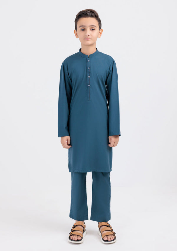 Teal-Blended-Kurta Trouser - (B25KP2009)