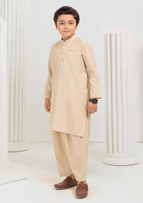 Beige-Blended-Shalwar Suit- (B25SS2032)