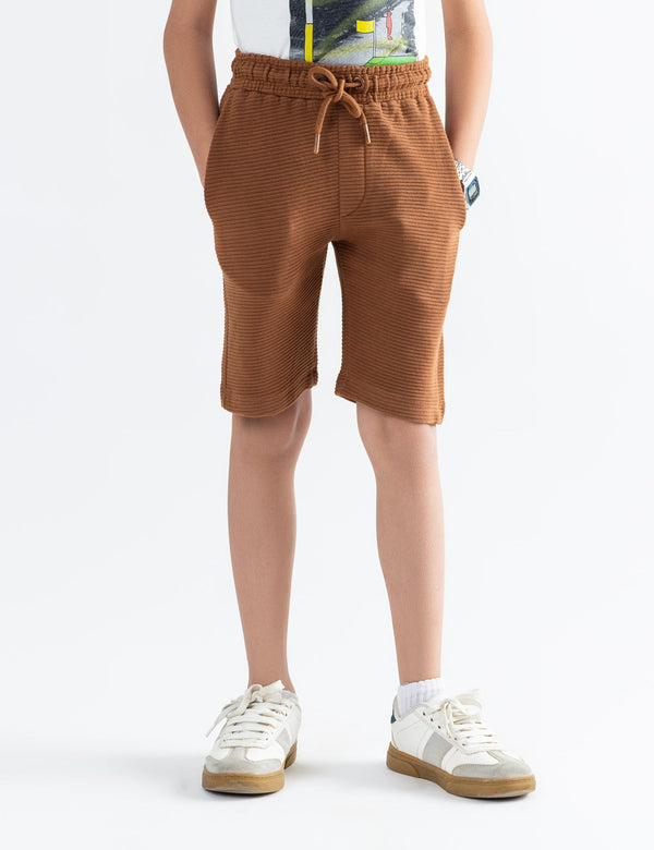 BASIC RIBBED KNIT SHORTS