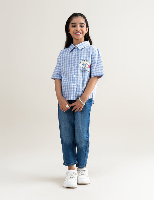 FRIENDS FOREVER CHECKERED TOP