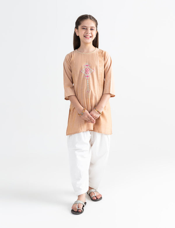 GEOMATRIC EMBROIDERED KURTI