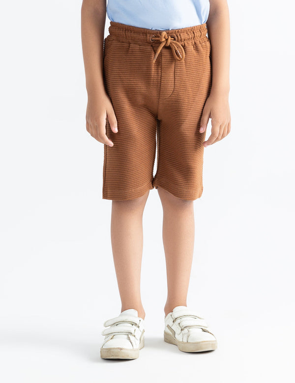 BASIC RIBBED KNIT SHORTS