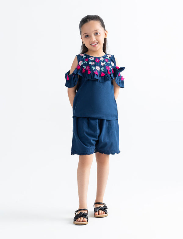 2 PIECE FLORAL EMBROIDERED SUIT