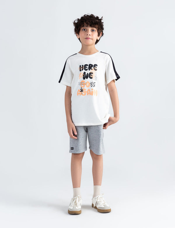 2 PIECE HERE WE GO AGAIN PRINTED SUIT