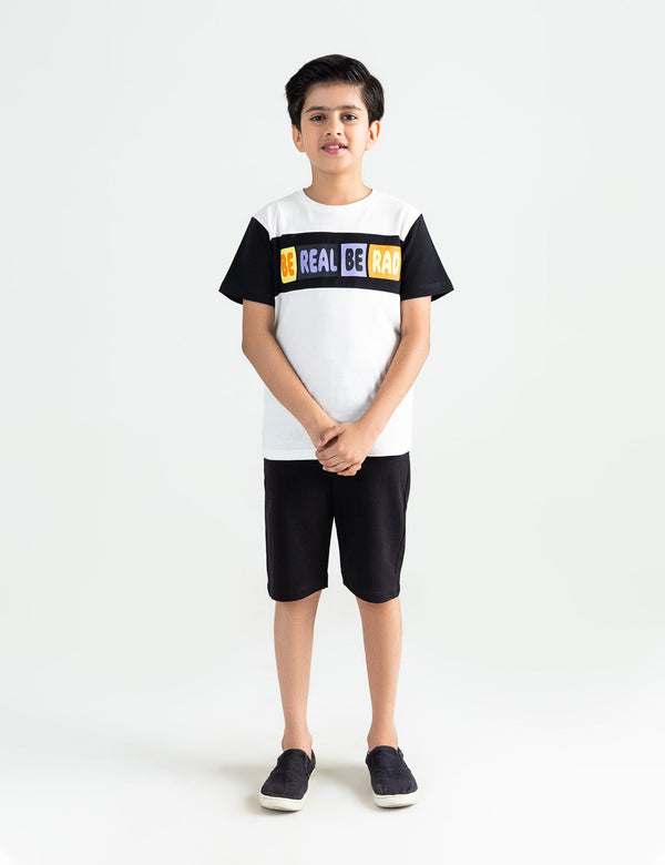 BE REAL BE RAD PRINTED T-SHIRT