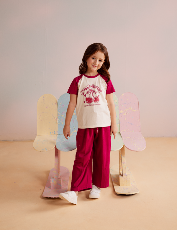 2 PIECE SWEET CHERRY GRAPHIC SUIT