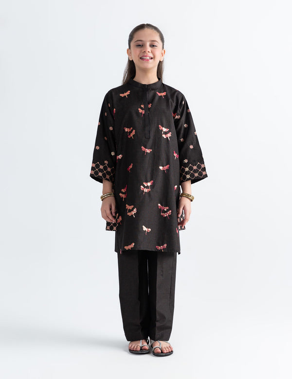 2 PIECE DRAGONFLY SEQUIN EMBROIDERED SUIT