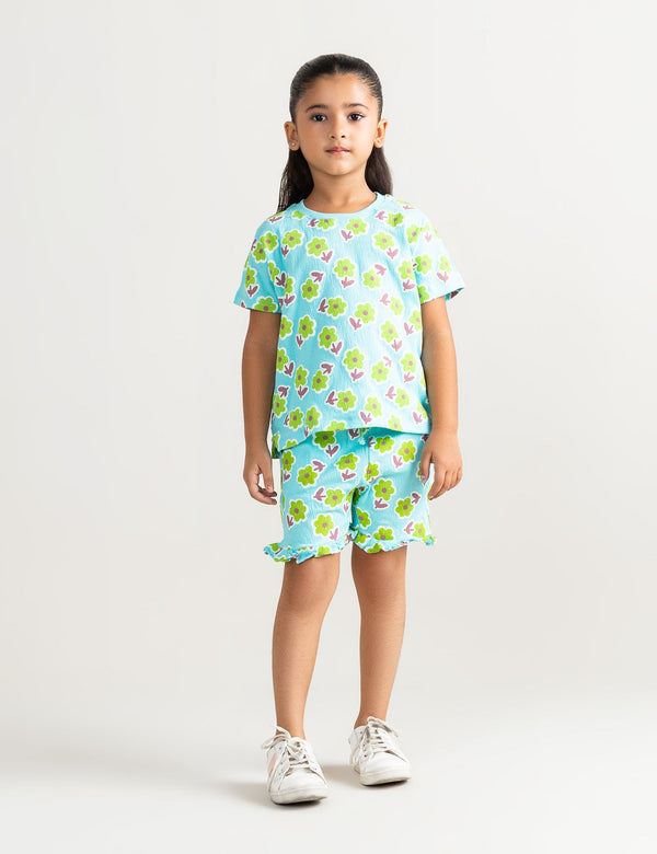 2 PIECE FLORAL PRINTED SUIT