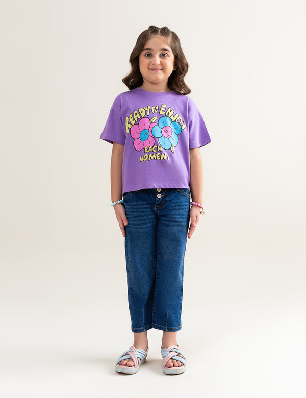 READY TO ENJOY EACH MOMENT PRINTED T-SHIRT