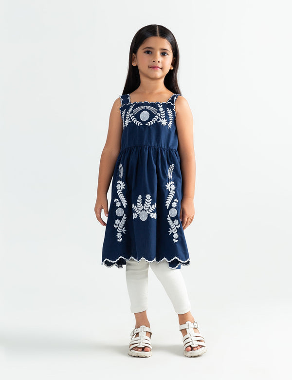 FLORAL EMBROIDERED DRESS