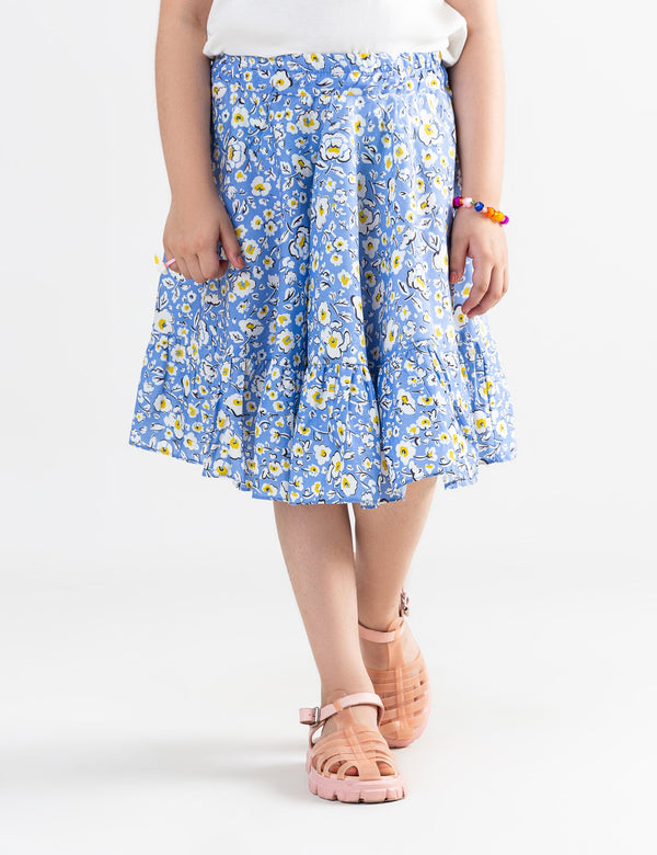 FLORAL PRINTED SKIRT
