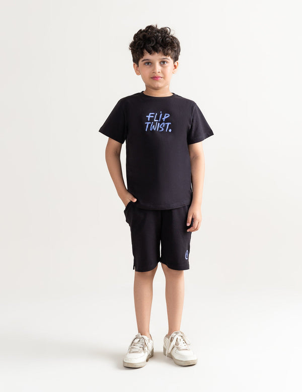 2 PIECE FLIP TWIST PRINTED SUIT