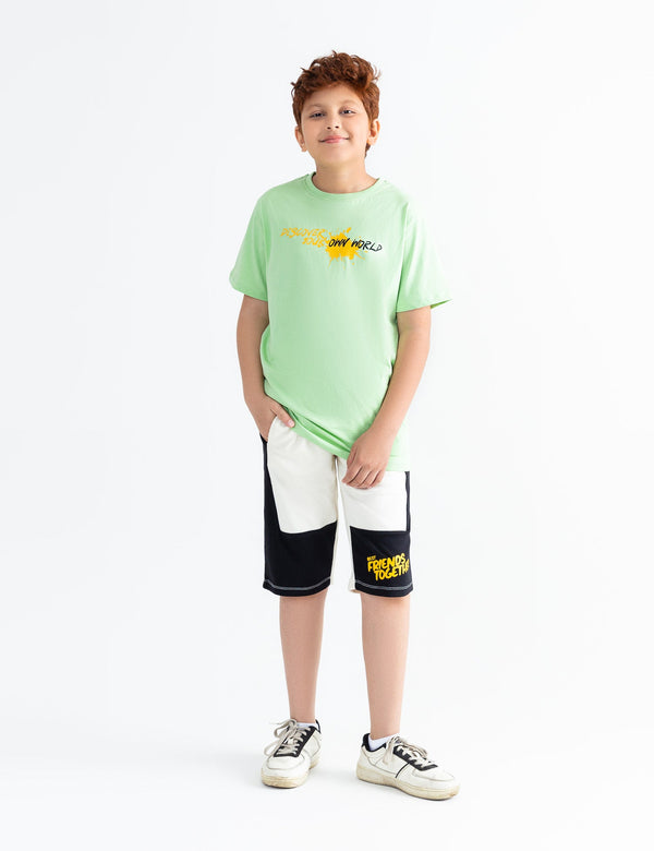 2 PIECE BEST FRIENDS TOGETHER PRINTED SUIT