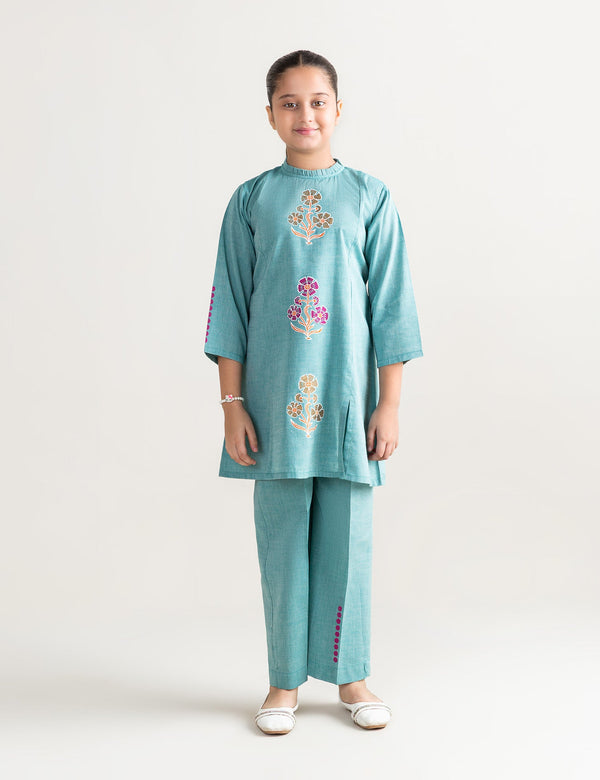 2 PIECE BLOCK PRINTED SUIT