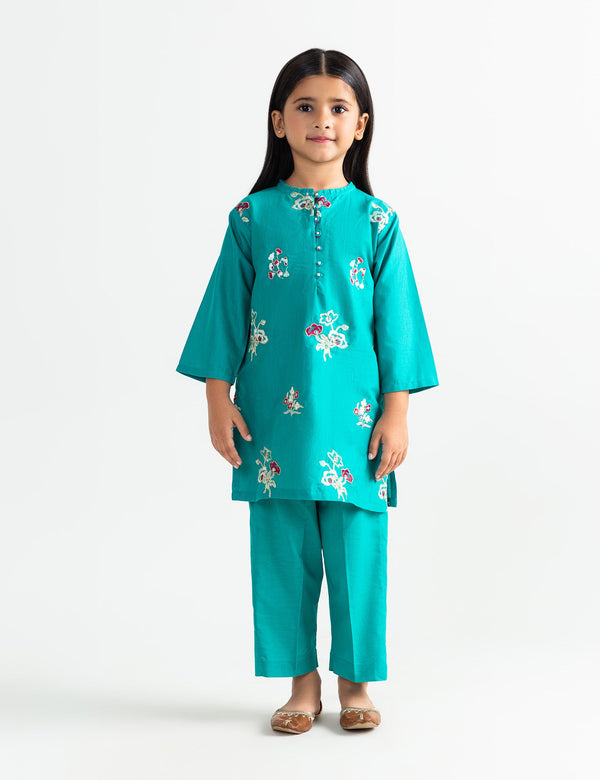 2 PIECE ALLOVER EMBROIDERED SUIT