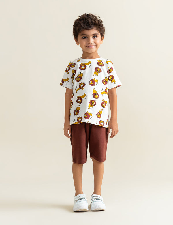 ALLOVER CROCODILE PRINTED T-SHIRT