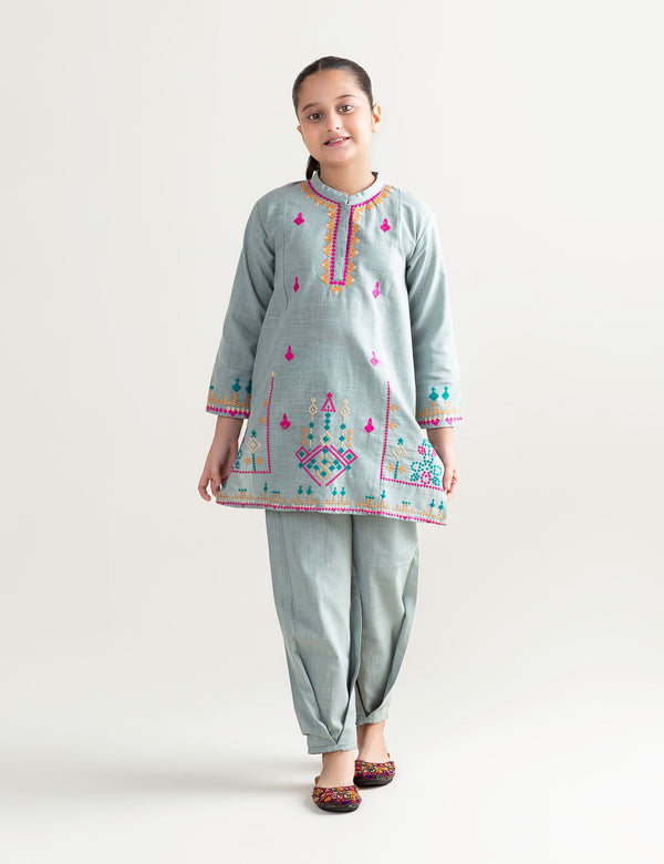 2 PIECE ETHNIC EMBROIDERED SUIT