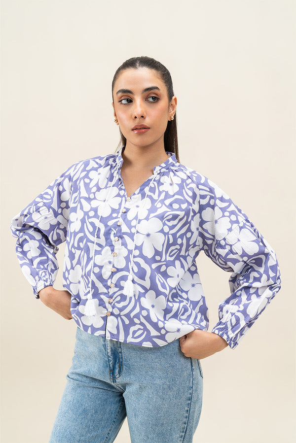 RAGLAN PRINTED BLOUSE