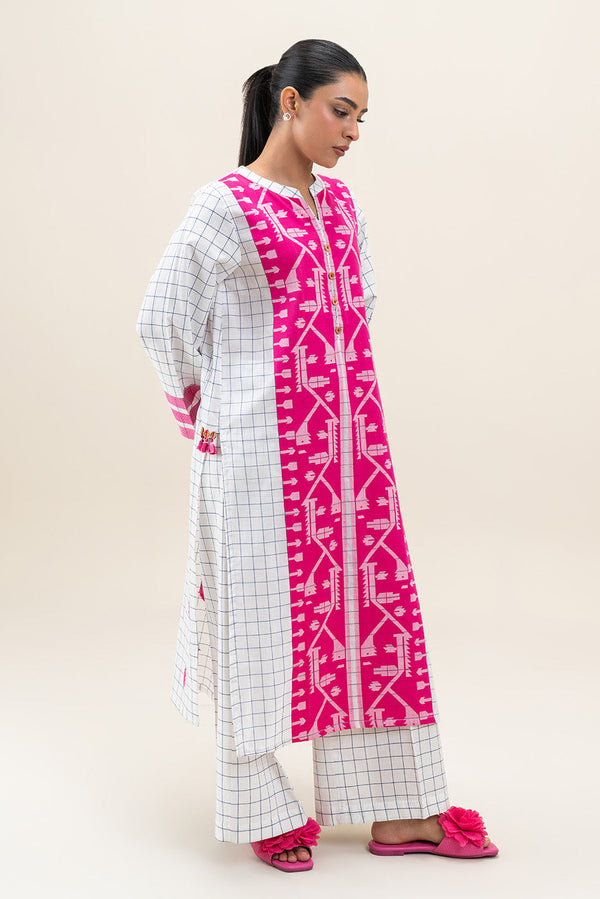 2 PIECE EMBROIDERED COMPOSED JACQUARD SUIT (PRET)