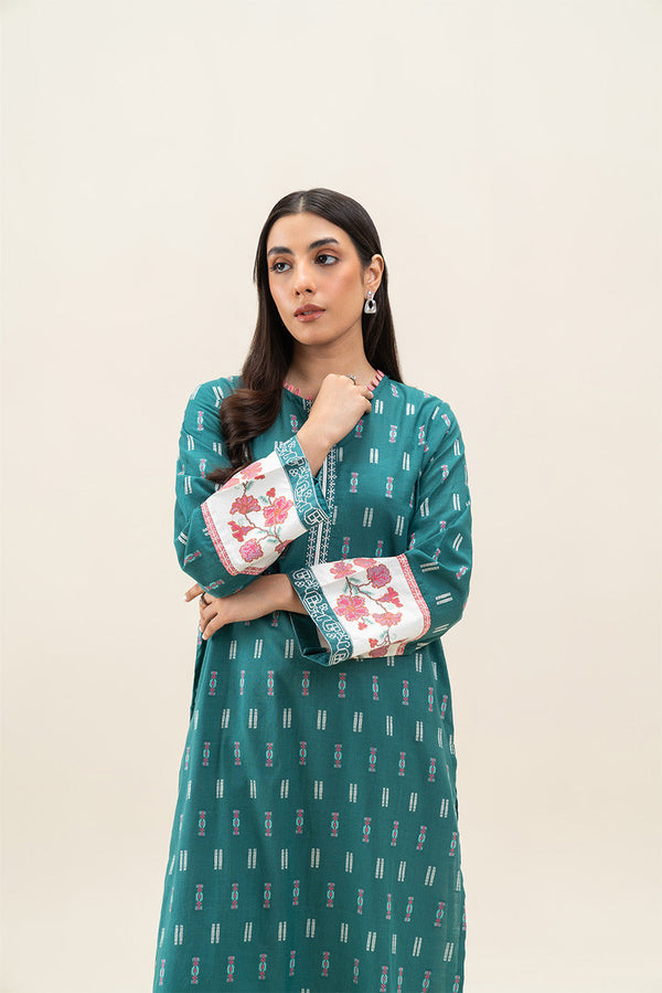 EMBROIDERED JACQUARD SHIRT (PRET)