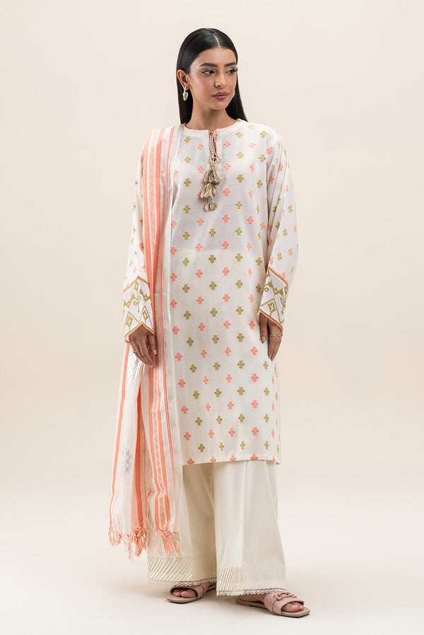 2 PIECE EMBROIDERED JACQUARD SUIT (PRET)