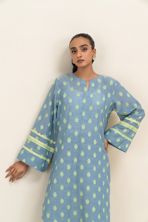 2 PIECE BASIC CHAMBRAY JACQUARD SUIT (PRET)