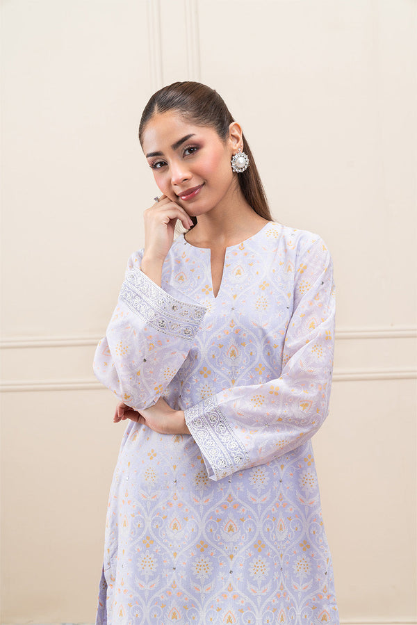 2 PIECE PRINTED PAPER COTTON SUIT (PRET)