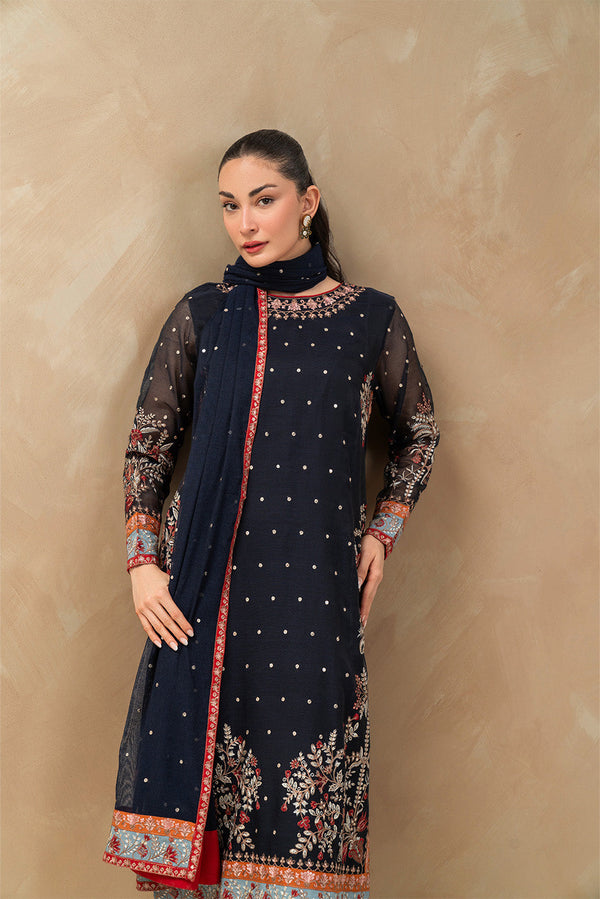 2 PIECE EMBROIDERED ORGANZA SUIT (LUXURY-PRET)