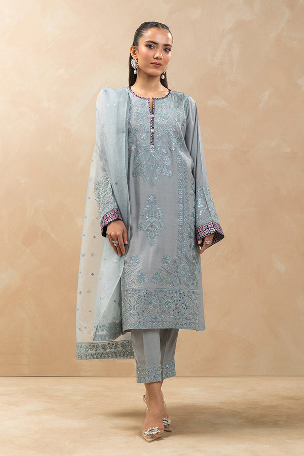 3 PIECE LUXURY RAW SILK SUIT (LUXURY-PRET)