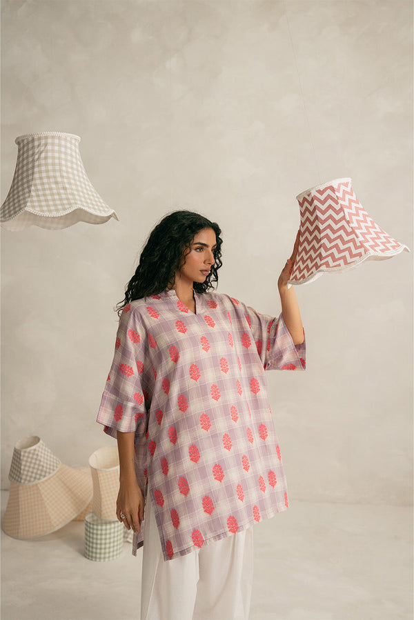 BASIC CHECK JACQUARD SHIRT (PRET)