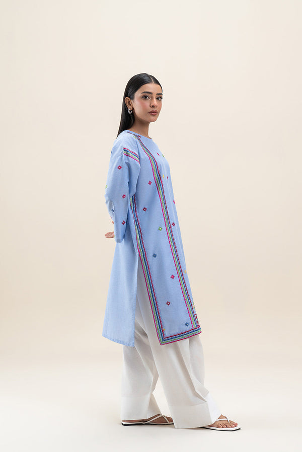 EMBROIDERED CHAMBRAY SHIRT (PRET)