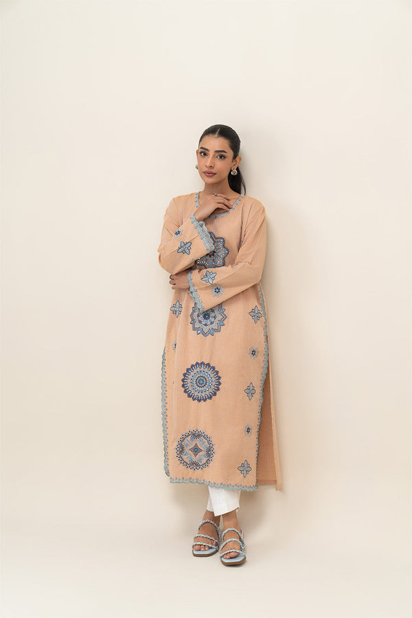 EMBROIDERED CHAMBRAY SHIRT (PRET)