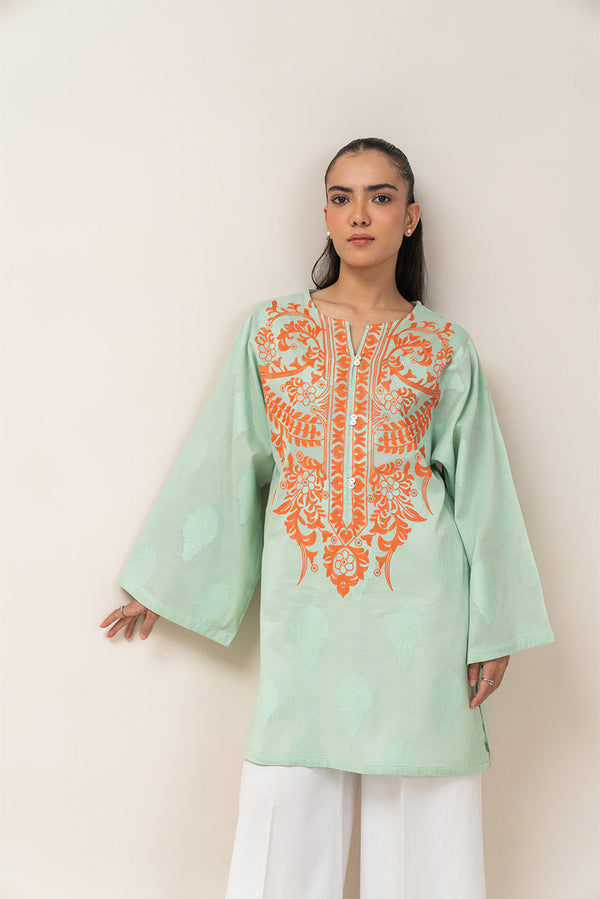 EMBROIDERED BROCHIA SHIRT (PRET)
