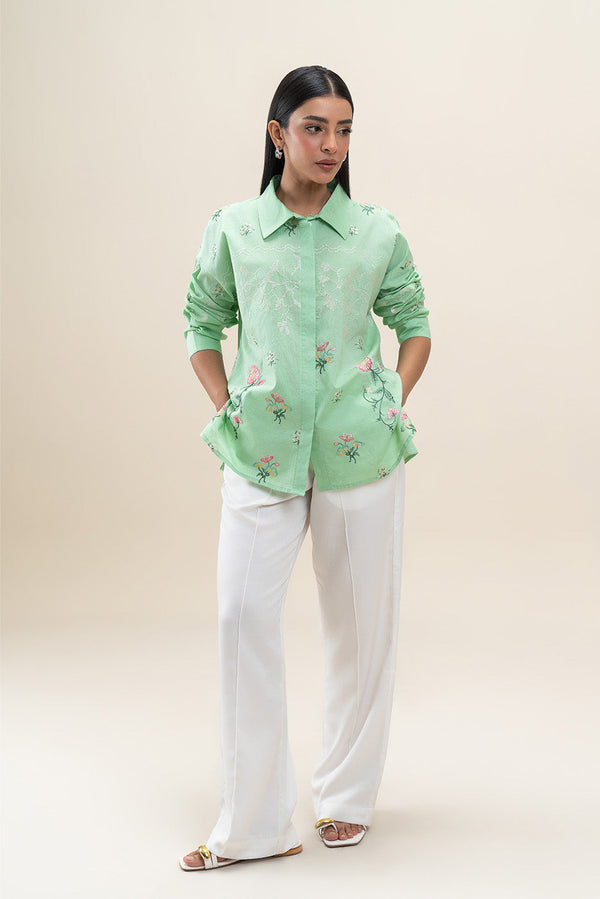 EMBROIDERED JACQUARD TOP (PRET)