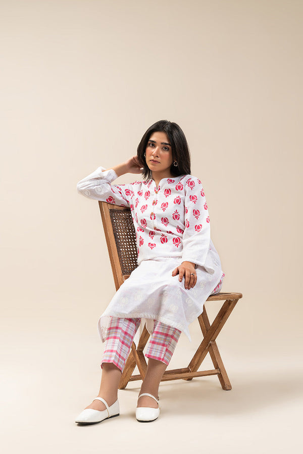 2 PIECE PRINTED TWO WAY SLUB SUIT (PRET)