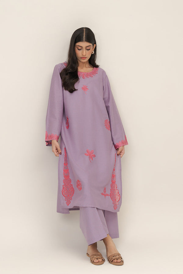 2 PIECE EMBROIDERED NEON NEPS SUIT (PRET)