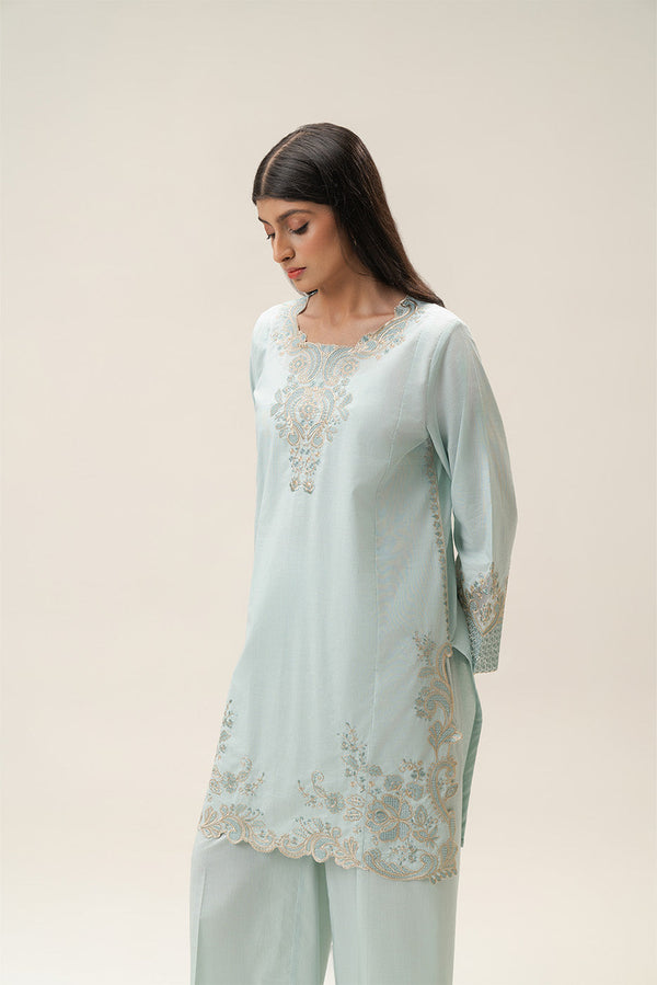 2 PIECE EMBROIDERED LAWN SUIT (PRET)