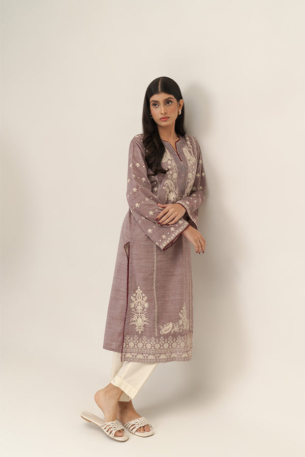 EMBROIDERED CHAMBRAY SHIRT (PRET)