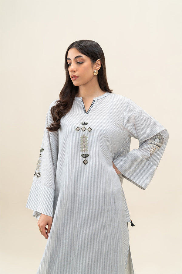 EMBROIDERED YARN DYED SHIRT (PRET)