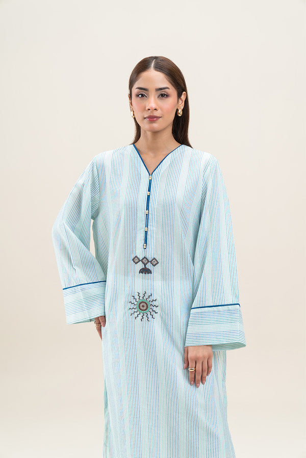 EMBROIDERED YARN DYED JACQUARD SHIRT (PRET)