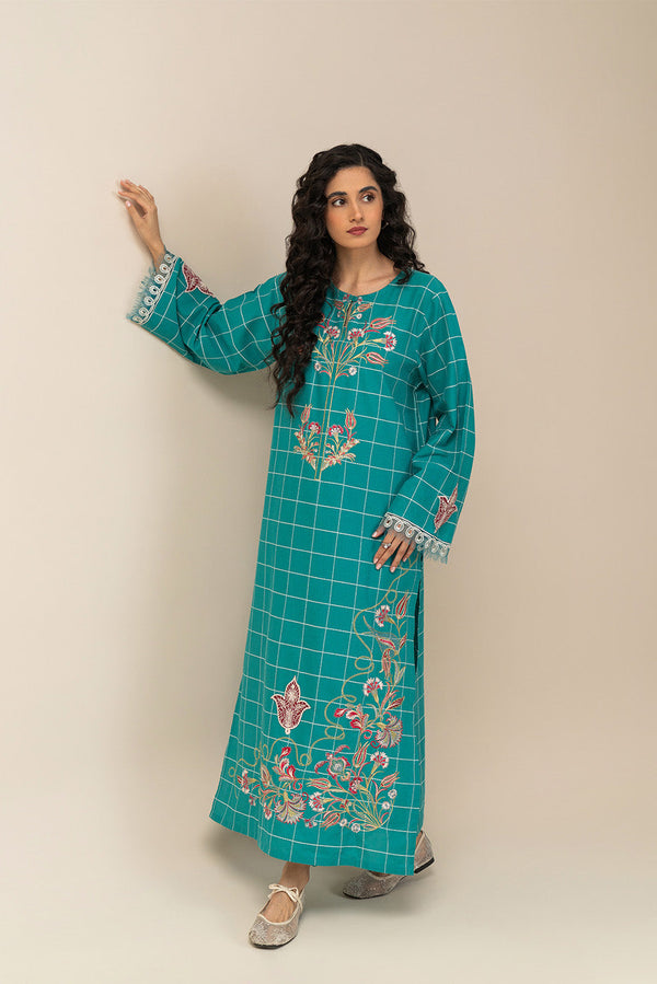 2 PIECE EMBROIDERED YARN DYED SUIT (PRET)