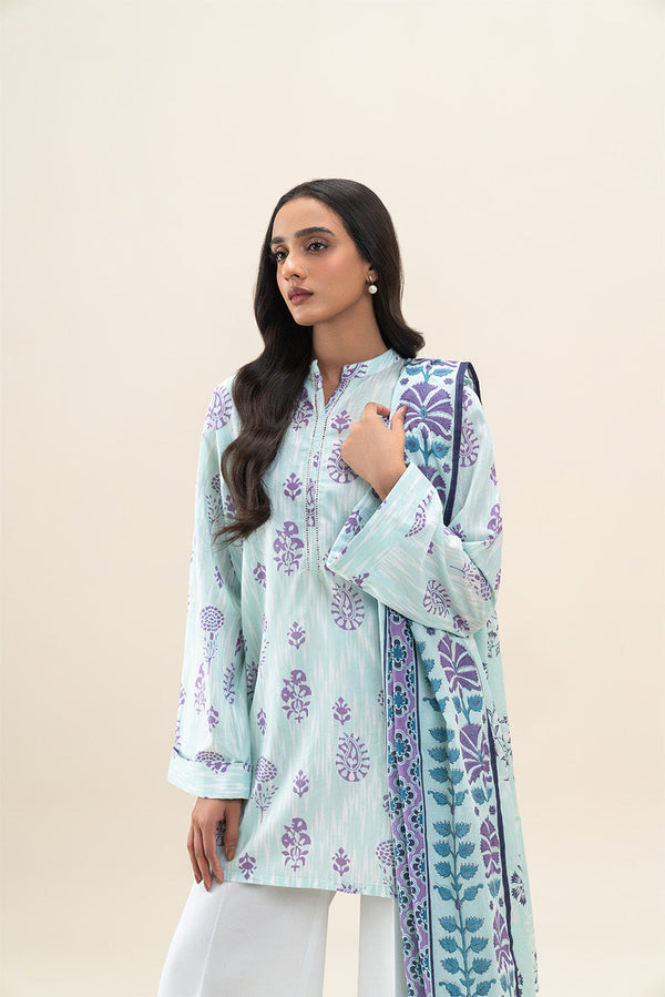 2 PIECE PRINTED LAWN SUIT-ARCTIC VISION (UNSTITCHED)
