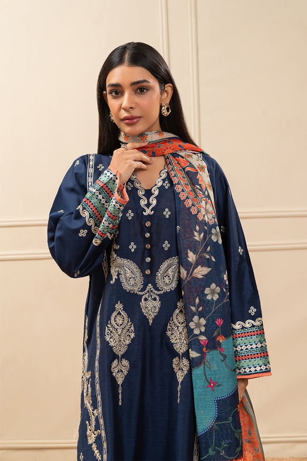 3 PIECE EMBROIDERED BROCHIA SUIT (PRET)