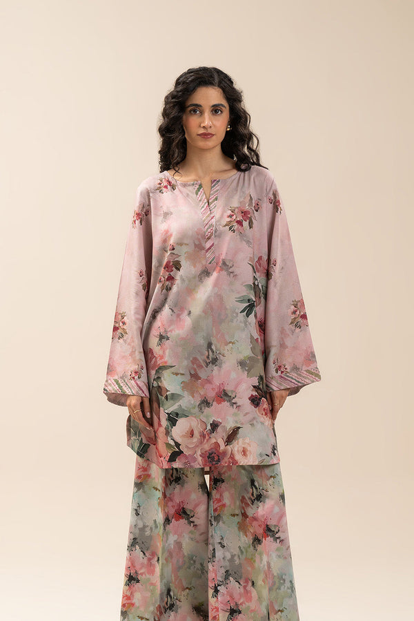 2 PIECE PRINTED LINEN SUIT-ORCHID BLISS (UNSTITCHED)