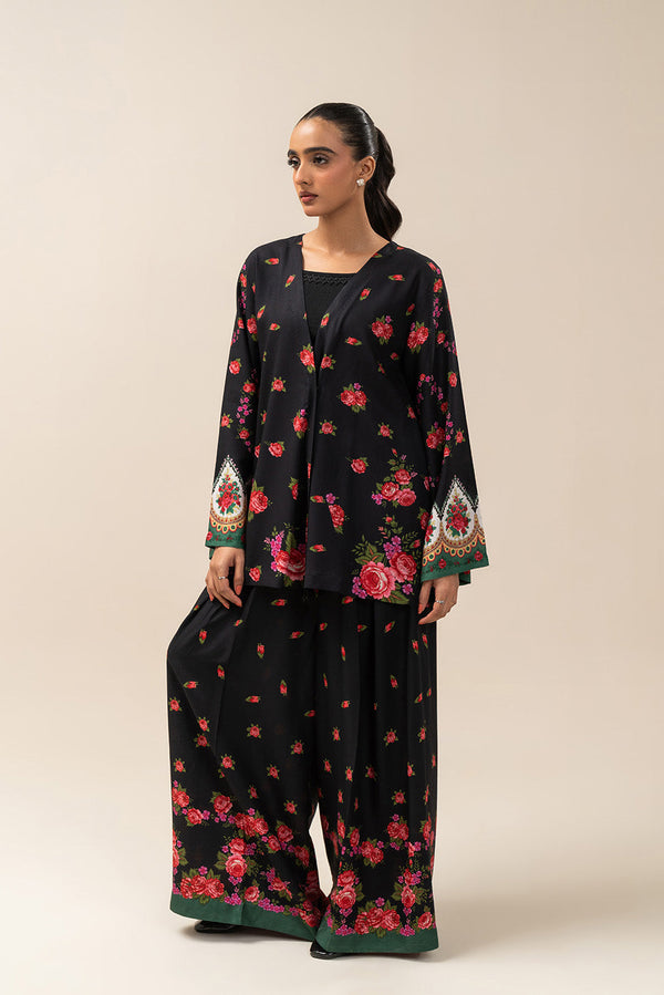 2 PIECE PRINTED LINEN SUIT-ROSEATE GLOW (UNSTITCHED)