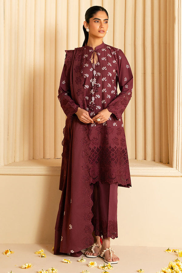CELESTIAL BERRY-3PC CHIKANKARI SUIT