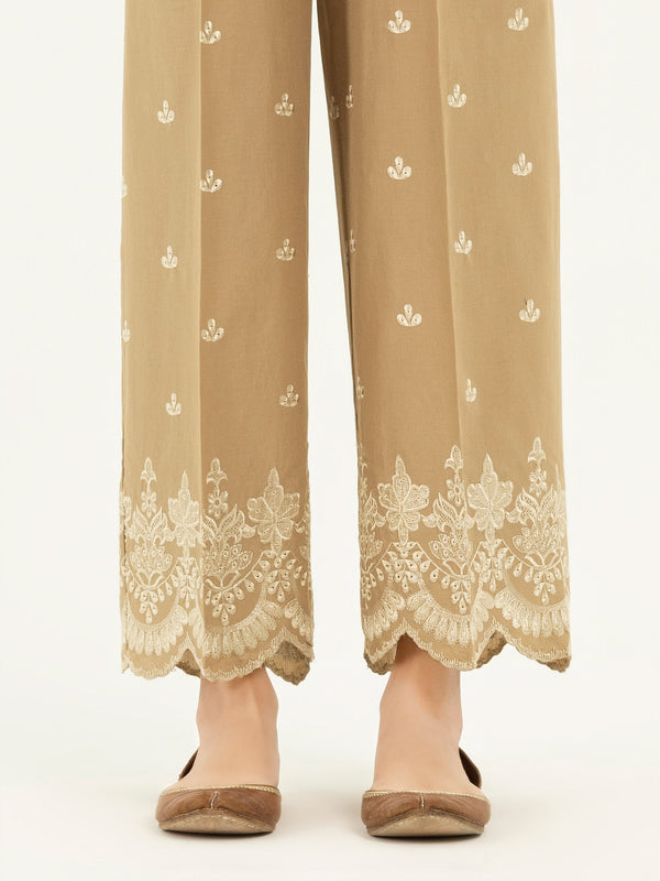 Embroidered Cambric Trousers(Pret)